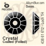 Preciosa MC Loch Rose VIVA 1H Sew-on Stone (438 61 612) 5mm - Crystal (Coated) With Silver Foiling
