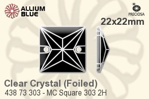 PRECIOSA Square 2H 22x22 crystal S