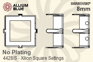 スワロフスキー XILION Squareファンシーストーン石座 (4428/S) 8mm - メッキなし - ウインドウを閉じる