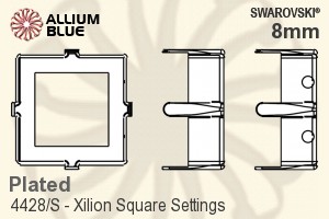 施华洛世奇XILION施亮正方形花式石爪托 (4428/S) 8mm - 镀面 - 关闭视窗 >> 可点击图片