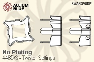 Swarovski Twister Settings (4485/S) 6mm - No Plating - Click Image to Close