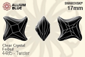 Swarovski Twister Fancy Stone (4485) 17mm - Clear Crystal With Platinum Foiling - Haga Click en la Imagen para Cerrar