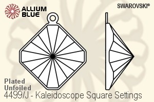 Swarovski Kaleidoscope Square Settings (4499/J) 10mm - Plated Unfoiled