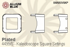 スワロフスキー Kaleidoscope Squareファンシーストーン石座 (4499/S) 10mm - メッキ - ウインドウを閉じる