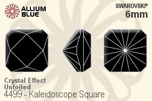 施华洛世奇 Kaleidoscope 正方形 花式石 (4499) 6mm - 白色（半涂层） 无水银底