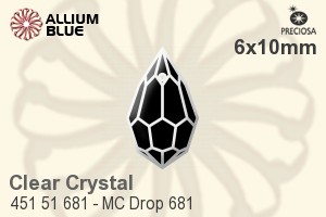 Preciosa MC Drop 681 Pendant (451 51 681) 6x10mm - Clear Crystal - Haga Click en la Imagen para Cerrar
