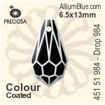 Preciosa MC Drop 984 Pendant (451 51 984) 6.5x13mm - Colour (Coated)