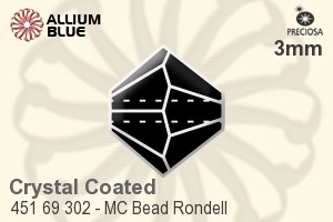 PRECIOSA Rondelle Bead 3 mm crystal Lag