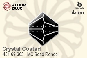 PRECIOSA Rondelle Bead 4 mm crystal Hon