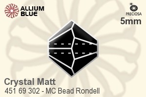 Preciosa MC Bead Rondell (451 69 302) 4.7x5mm - Crystal (Surface Effect)