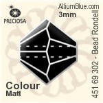 Preciosa MC Bead Rondell (451 69 302) 3mm - Colour (Matt)