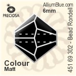 Preciosa MC Bead Rondell (451 69 302) 6mm - Colour (Matt)