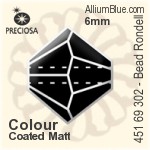 Preciosa MC Bead Rondell (451 69 302) 6mm - Colour (Coated Matt)