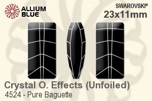 スワロフスキー Pure Baguette ファンシーストーン (4524) 23x11mm - クリスタル エフェクト 裏面にホイル無し - ウインドウを閉じる