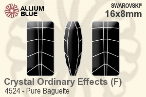 Swarovski Pure Baguette Fancy Stone (4524) 16x8mm - Crystal Effect With Platinum Foiling - Haga Click en la Imagen para Cerrar