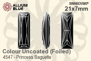 Swarovski Princess Baguette Fancy Stone (4547) 21x7mm - Color With Platinum Foiling - Haga Click en la Imagen para Cerrar
