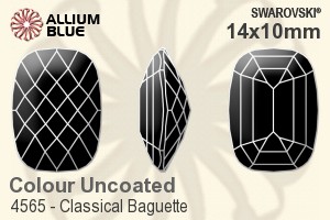 スワロフスキー Classical Baguette ファンシーストーン (4565) 14x10mm - カラー 裏面にホイル無し