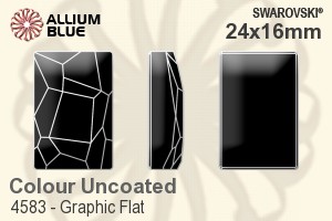 Swarovski Graphic Flat Fancy Stone (4583) 24x16mm - Colour (Uncoated) Unfoiled - Click Image to Close