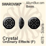 Swarovski Solaris Fancy Stone (4678) 8mm - Crystal Effect With Platinum Foiling