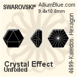 Swarovski Kaleidoscope Hexagon Fancy Stone (4699) 9.4x10.8mm - Crystal Effect Unfoiled