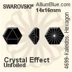 Swarovski Kaleidoscope Hexagon Fancy Stone (4699) 14x16mm - Crystal Effect Unfoiled