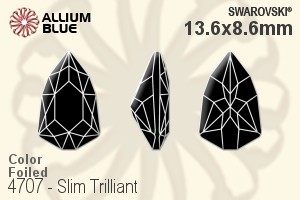 施华洛世奇 Slim Trilliant 花式石 (4707) 13.6x8.6mm - 颜色 白金水银底 - 关闭视窗 >> 可点击图片