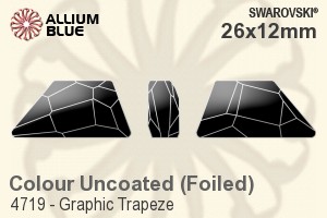 スワロフスキー Graphic Trapeze ファンシーストーン (4719) 26x12mm - カラー（コーティングなし） プラチナフォイル - ウインドウを閉じる