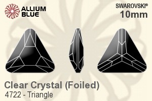 Swarovski Triangle Fancy Stone (4722) 10mm - Clear Crystal With Platinum Foiling - Click Image to Close