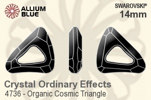 Swarovski Organic Cosmic Triangle Fancy Stone (4736) 14mm - Crystal (Ordinary Effects) Unfoiled - Click Image to Close