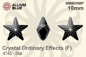 スワロフスキー Star ファンシーストーン (4745) 10mm - クリスタル エフェクト 裏面プラチナフォイル - ウインドウを閉じる