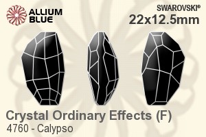 施华洛世奇 Calypso 花式石 (4760) 22x12.5mm - 白色（半涂层） 白金水银底 - 关闭视窗 >> 可点击图片