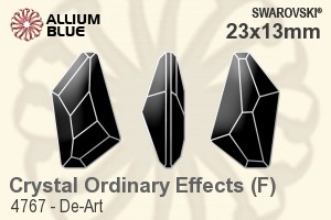 Swarovski De-Art Fancy Stone (4767) 23x13mm - Crystal (Ordinary Effects) With Platinum Foiling - 关闭视窗 >> 可点击图片