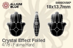 Swarovski Fatima Hand Fancy Stone (4778) 18x13.7mm - Crystal Effect With Platinum Foiling - Haga Click en la Imagen para Cerrar