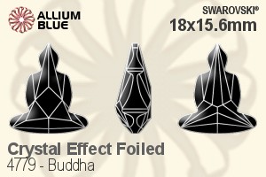 スワロフスキー Buddha ファンシーストーン (4779) 18x15.6mm - クリスタル エフェクト 裏面プラチナフォイル - ウインドウを閉じる
