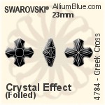 Swarovski Greek Cross Fancy Stone (4784) 23mm - Crystal Effect With Platinum Foiling