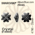 施華洛世奇 Clover 花式石 (4785) 23mm - 透明白色 白金水銀底