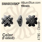 Swarovski Clover Fancy Stone (4785) 19mm - Color With Platinum Foiling