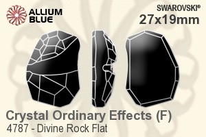 スワロフスキー Divine Rock Flat ファンシーストーン (4787) 27x19mm - クリスタル （オーディナリー　エフェクト） プラチナフォイル - ウインドウを閉じる