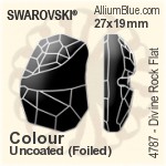 Swarovski Divine Rock Flat Fancy Stone (4787) 27x19mm - Colour (Uncoated) With Platinum Foiling