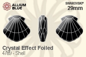 Swarovski Shell Fancy Stone (4789) 29mm - Crystal Effect With Platinum Foiling - Haga Click en la Imagen para Cerrar