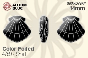 Swarovski Shell Fancy Stone (4789) 14mm - Color With Platinum Foiling - Haga Click en la Imagen para Cerrar