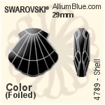 Swarovski Shell Fancy Stone (4789) 29mm - Color With Platinum Foiling