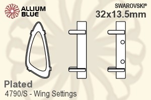 Swarovski Wing Settings (4790/S) 32x13.5mm - Plated - Click Image to Close