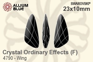 スワロフスキー Wing ファンシーストーン (4790) 23x10mm - クリスタル エフェクト 裏面プラチナフォイル - ウインドウを閉じる