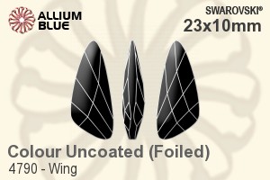 スワロフスキー Wing ファンシーストーン (4790) 23x10mm - カラー 裏面プラチナフォイル - ウインドウを閉じる