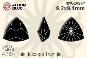 Swarovski Kaleidoscope Triangle Fancy Stone (4799) 9.2x9.4mm - Color With Platinum Foiling - Click Image to Close