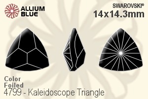 Swarovski Kaleidoscope Triangle Fancy Stone (4799) 14x14.3mm - Color With Platinum Foiling - Haga Click en la Imagen para Cerrar
