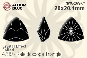 施华洛世奇 Kaleidoscope Triangle 花式石 (4799) 20x20.4mm - 白色（半涂层） 白金水银底 - 关闭视窗 >> 可点击图片
