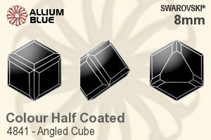 施華洛世奇 Angled Cube 花式石 (4841) 8mm - 顏色（半塗層） 無水銀底 - 關閉視窗 >> 可點擊圖片