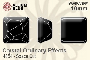 スワロフスキー Space Cut ファンシーストーン (4854) 10mm - クリスタル（オーディナリー　エフェクト） 裏面にホイル無し